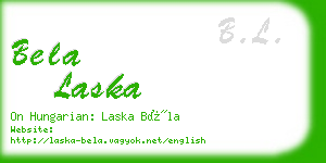 bela laska business card